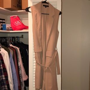 Long beige vest